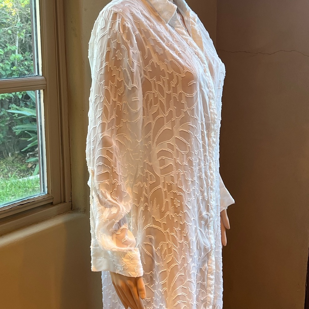 White dress, over shirt or swimsuit cover up - Picture 2 of 7